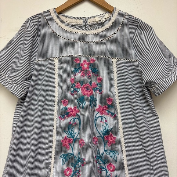 Bungee Floral Embroidered Babydoll Dress - Picture 6 of 12